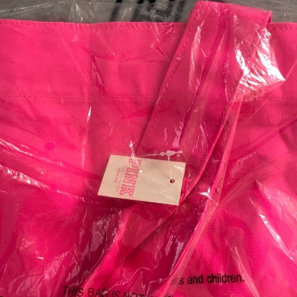 VS PINK TROPICAL PALM TOTE BAG - Picture 3 of 3